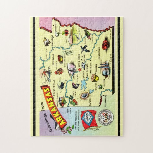Arkansas Map Legpuzzel (Verticaal)