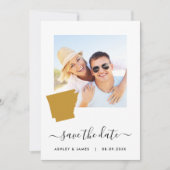 Arkansas Map Photo Wedding Save the Date Kaart (Voorkant)