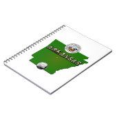Arkansas Map, Seal and State Faux Quarter Notitieboek (Linkerzijde)