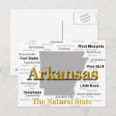 Arkansas Map Silhouette Briefkaart (Voorkant / Achterkant)