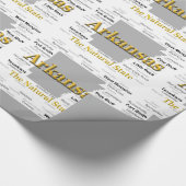 Arkansas Map Silhouette Cadeaupapier (Hoek)