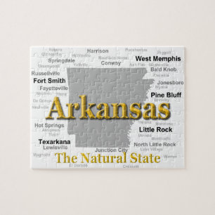 Arkansas Map Silhouette Legpuzzel