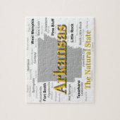 Arkansas Map Silhouette Legpuzzel (Verticaal)