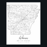 Arkansas Minimal Street Map Poster<br><div class="desc">Arkansas Minimal Street Map</div>