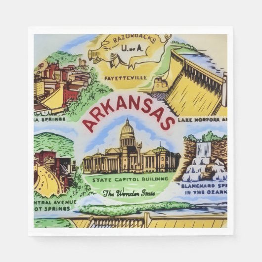 Arkansas-monumentenfeestje Servet (Voorkant)