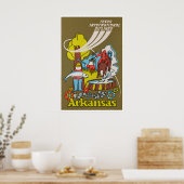 Arkansas Muurkunst Reisposter Print (Keuken)