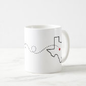 Arkansas naar Texas - Heart2Heart Coffee-Mok Koffiemok (Voorkant rechts)