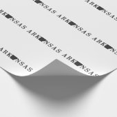 Arkansas Name met State Shaped Letter Cadeaupapier (Hoek)