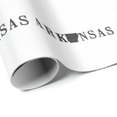 Arkansas Name met State Shaped Letter Cadeaupapier (Rol Hoek)