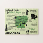 Arkansas National Parks Infographic Map Legpuzzel (Horizontaal)
