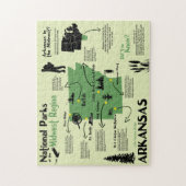 Arkansas National Parks Infographic Map Legpuzzel (Verticaal)