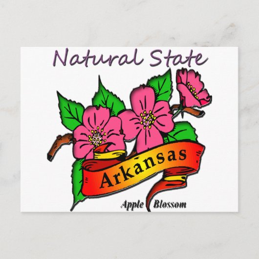 Arkansas Natural State Apple Blossom Briefkaart (Voorkant)