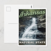 Arkansas Natuurstaat Waterval Briefkaart (Voorkant / Achterkant)
