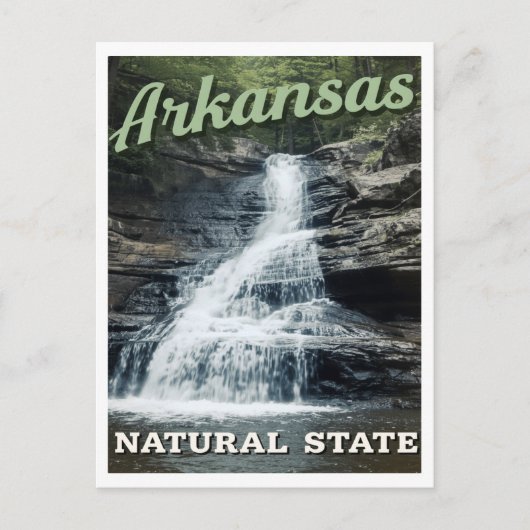 Arkansas Natuurstaat Waterval Briefkaart (Voorkant)