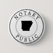 Arkansas Notary Public Ronde Button 5,7 Cm (Voorkant)