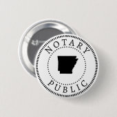 Arkansas Notary Public Ronde Button 5,7 Cm (Voorkant /achterkant)