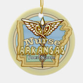 Arkansas Nurse Caduceus Ornament  (Voorkant)