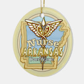 Arkansas Nurse Caduceus Ornament (Links)