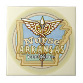 Arkansas Nurse Caduceus  tile  Tegeltje (Voorkant)