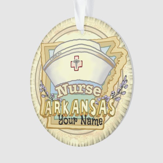 Arkansas Nurse Ornament (voorkant)
