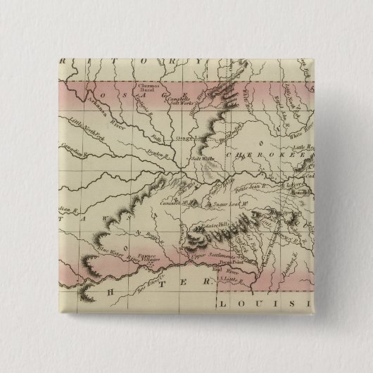 Arkansas, Oklahoma Vierkante Button 5,1 Cm (Voorkant)