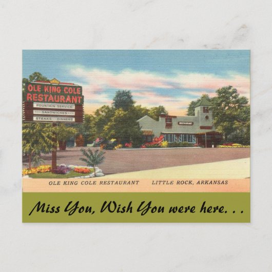 Arkansas, Ole King Cole Restaurant Briefkaart (Voorkant)