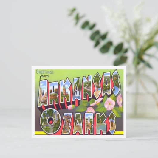 Arkansas Ozarks  Big Letters Briefkaart (Staand voorkant)