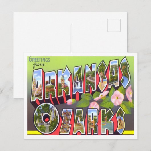 Arkansas Ozarks Big Letters Briefkaart (Voorkant / Achterkant)