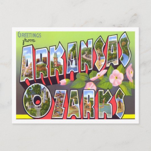 Arkansas Ozarks  Big Letters Briefkaart (Voorkant)