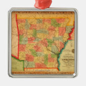Arkansas Panoramic MapArkansas Metalen Ornament (Voorkant)
