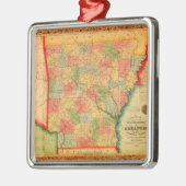 Arkansas Panoramic MapArkansas Metalen Ornament (Links)