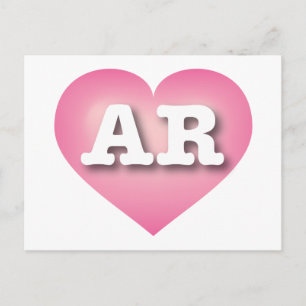 Arkansas Pink Fade Heart - Ik hou van AR Briefkaart