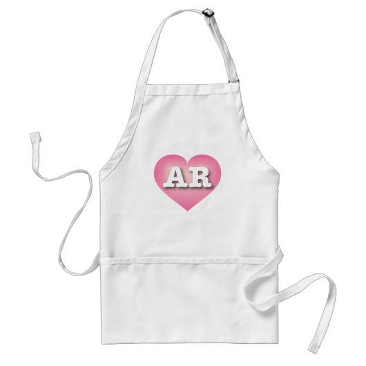Arkansas Pink Fade Heart - Ik hou van AR Standaard Schort (Voorkant)