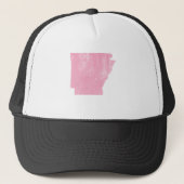 Arkansas Pink  Grunge Trucker Pet (Voorkant)