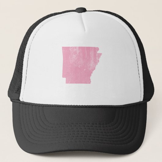 Arkansas Pink  Grunge Trucker Pet (Voorkant)