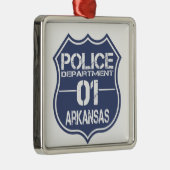 Arkansas Police Department Shield 01 Metalen Ornament (Rechts)