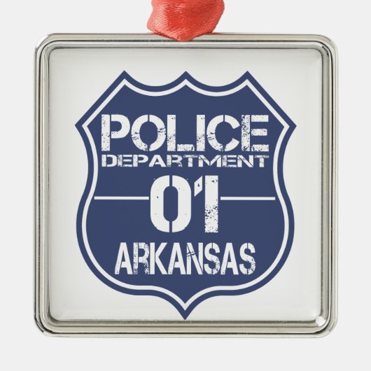 Arkansas Police Department Shield 01 Metalen Ornament (Voorkant)
