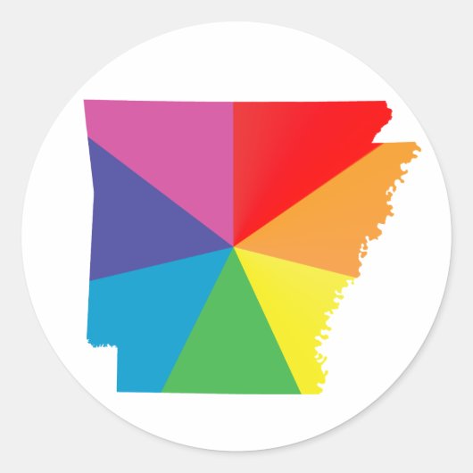 arkansas pride : angled : ronde sticker (Voorkant)