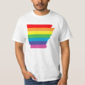 Arkansas Pride, gestreept. T-shirt (Voorkant)