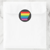 arkansas pride : striped : ronde sticker (Tas)
