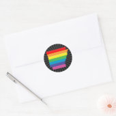 arkansas pride : striped : ronde sticker (Envelop)
