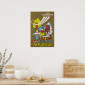 Arkansas Print Travel Poster Art  (Keuken)