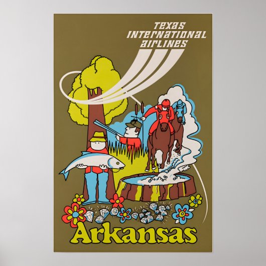 Arkansas Print Travel Poster Art  (Voorkant)