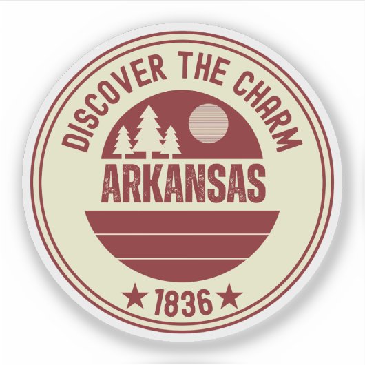 Arkansas Razorbacks - Natuurstaat Cadeau Sticker (Voorkant)