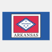 Arkansas Rechthoekige Sticker (Voorkant)