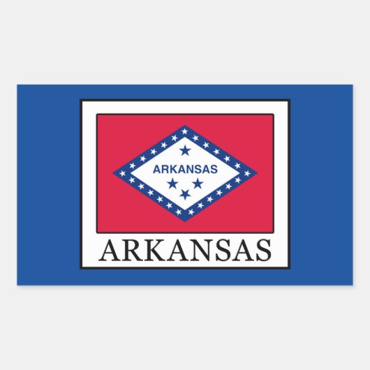 Arkansas Rechthoekige Sticker (Voorkant)