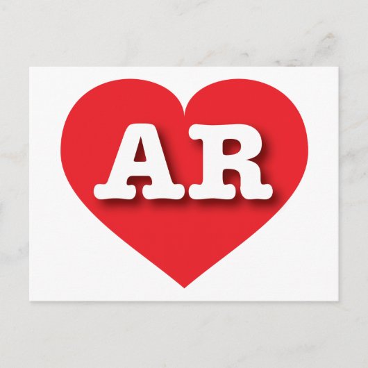 Arkansas Red Heart - Ik hou van AR Briefkaart (Voorkant)