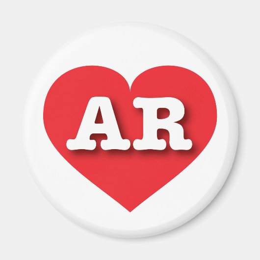 Arkansas Red Heart - Ik hou van AR Magneet (Voorkant)