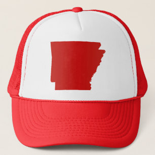 Arkansas Red Snap Back Mesh Trucker Hat Pet
