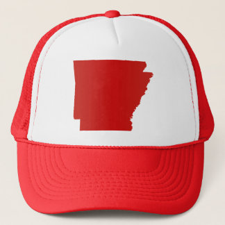 Arkansas Red Snap Back Mesh Trucker Hat Pet